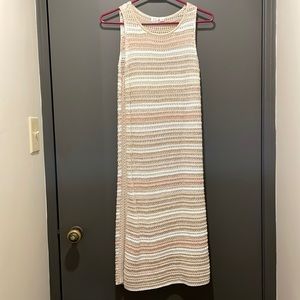 Gap, neutral, nude, crocheted dress.